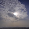 Altocumulus cachant le soleil. Photo prise sur les hauteurs d'Arhansus à 18h58