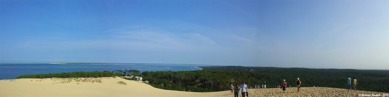 Panorama. Vue sur l’Océan vers Arcachon