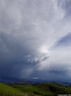 Mammatus à l'arrière d'un orage remontant d'Espagne.