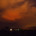 Ambiance orageuse de l'autre côté des Pyrénées avec 3-4 flashs observés. Photo du 6 Mars 2013