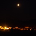 Coucher du Croissant de Lune au-dessus de Gamarthe. Le 12 Juin 2013.