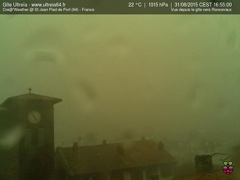 Webcam de St-Jean Pied de Port lors du passage de l'orage