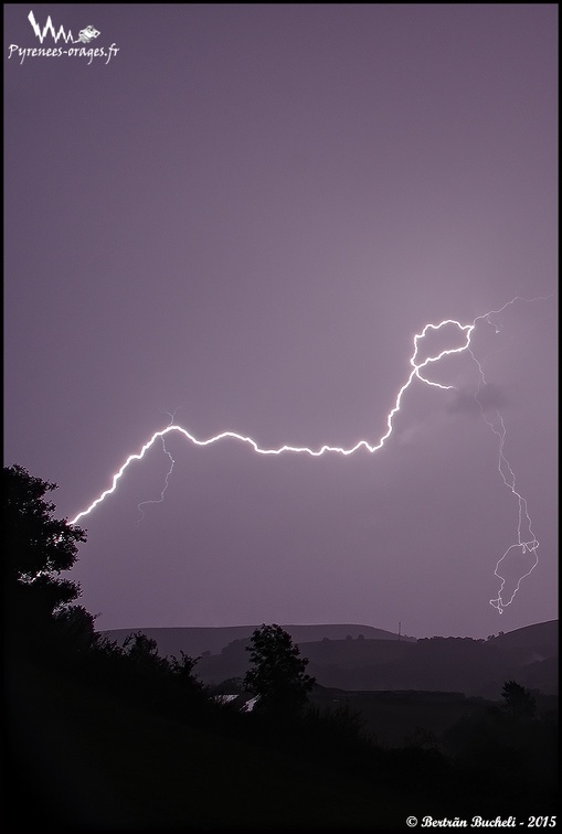 1er Septembre - Dans la nuit de fortes averses orageuses traversent le Pays-basque entre minuit et 3h du matin.