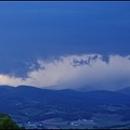 20h08 - Zoom sur un nuage-mu qui s'organise et le rideau de grêle sur Irissarry